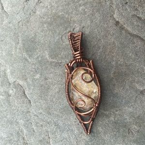 Golden healer herkimer diamond necklace